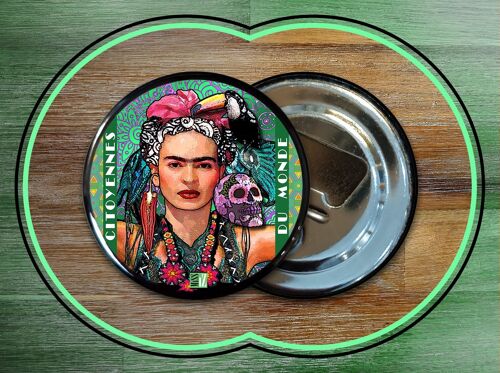 Magnets décapsuleurs - Citoyennes du Monde - MEXIQUE (Frida Kahlo)