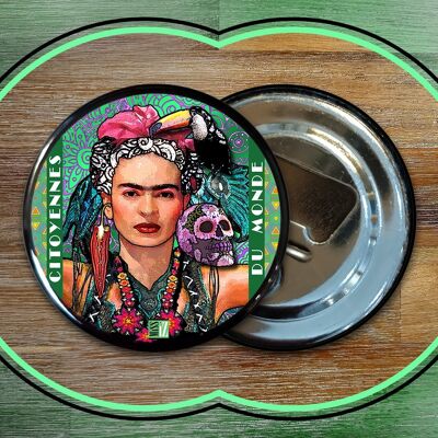 Bottle opener magnets - Citizens of the World - MEXICO (Frida Kahlo)