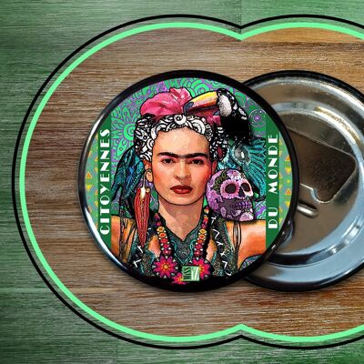Bottle opener magnets - Citizens of the World - MEXICO (Frida Kahlo)