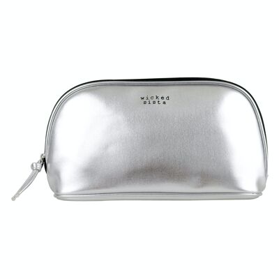 Neceser Silver Luxe Travel Bag