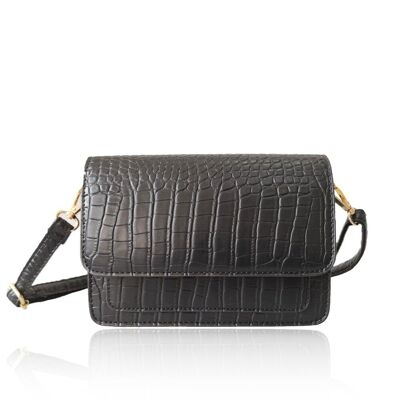 Caitlin Croc Print Crossbody Bag