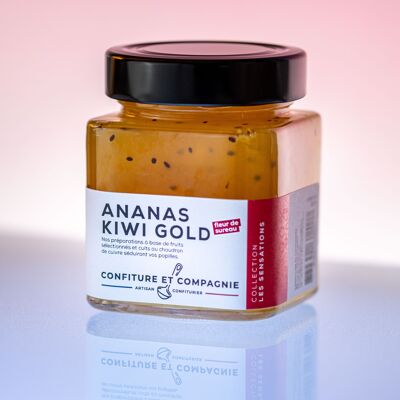 Ananas-Kiwi-Gold-Holunderblüten-Marmelade – 250 g