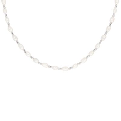 Summertime Pearl Necklace Silber