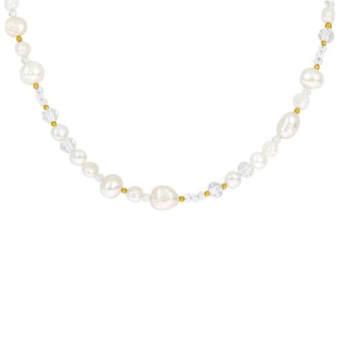 Icy Cool Pearl Necklace Gold