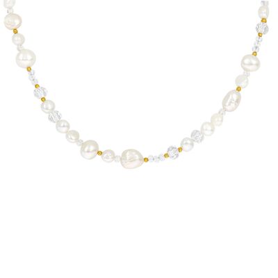 Icy Cool Pearl Necklace Gold