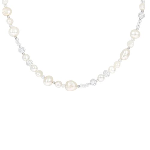 Icy Cool Pearl Necklace Silber