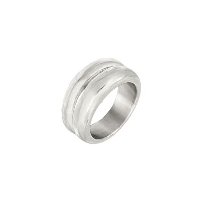 Chunky Twin Ring Silber - 56