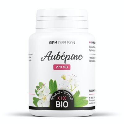 Aubépine Biologique - 270 mg - 100 gélules végétales