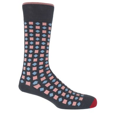 Calcetines Hombre Rombos - Gris