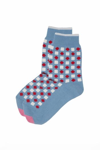 Chaussettes Femme Diamants - Bleu 2