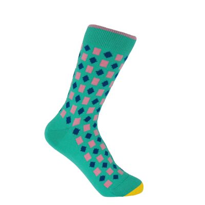 Chaussettes Femme Diamants - Sarcelle