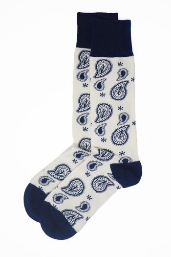 Chaussettes Homme Paisley - Crème 3