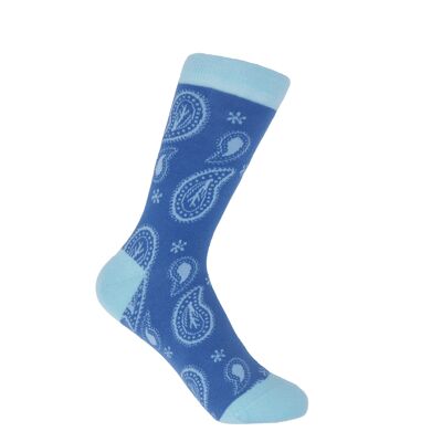 Paisley Damensocken - Blau