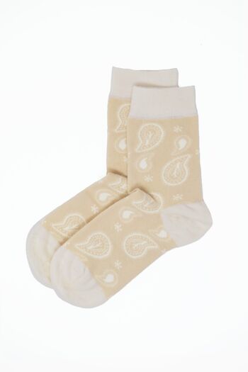 Chaussettes Femme Paisley - Beige 3