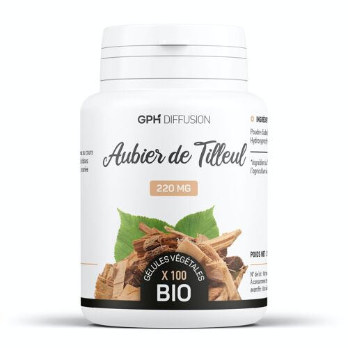 Aubier de Tilleul Biologique - 220 mg - 100 gélules végétales