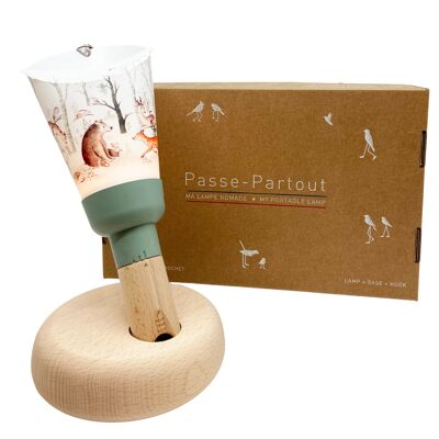 Coffret Lampe Nomade "Passe Partout" -  Forêt Enchantée - Sauge