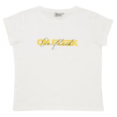 T-Shirt Kurzarm ON FLEEK Weiß Vintage
