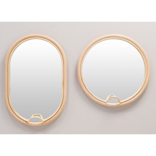 Miroir rotin design LASSO ovale