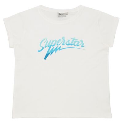 Tee-shirt Manches Courtes SUPERSTAR Blanc Vintage