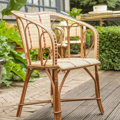 Bistrot garden rattan and resin armchair