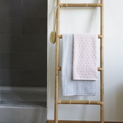 Gilles rattan ladder towel rack