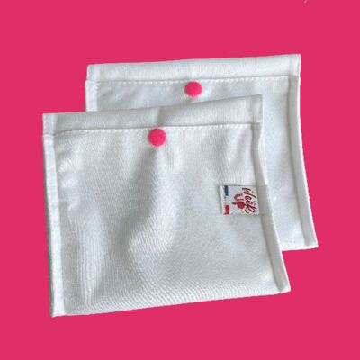 White waterproof carrying pouch - 100% French - La Week'Up