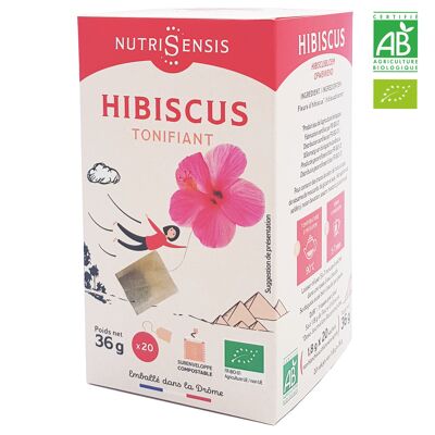 NUTRISENSIS - Infuso di ibisco biologico - Tonificante - 20 bustine
