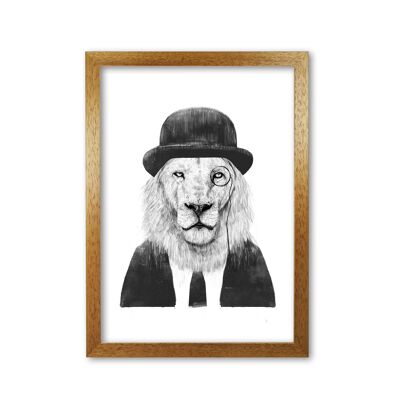 Sir Lion Animal Art Print par Balaz Solti