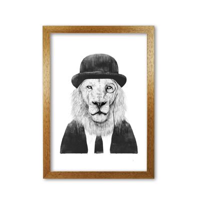 Sir Lion Animal Art Print by Balaz Solti