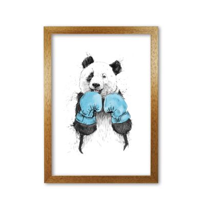 The Winner Boxing Panda Animal Art Print by Balaz Solti