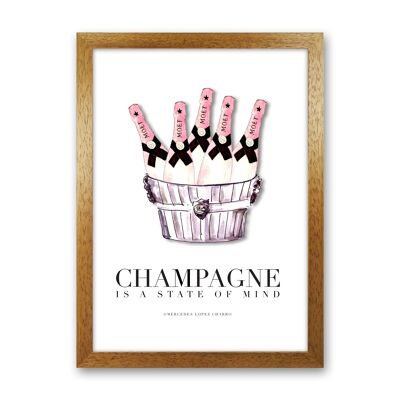 Moet Champagne es un estado de ánimo, comida y bebida de cocina Láminas artísticas