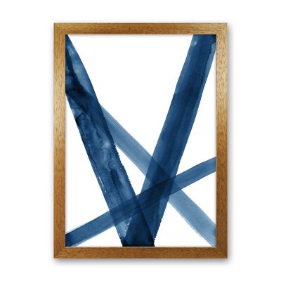 Lignes d'aquarelle II- Bleu par Nouveau Prints