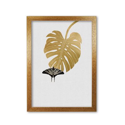 Butterfly & Monstera Leaf Print By Orara Studio