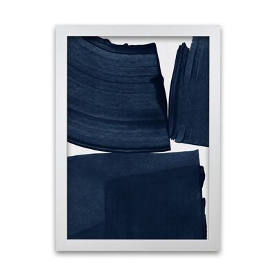 Minimalistische Malerei Blau I Kunstdruck von Orara Studio