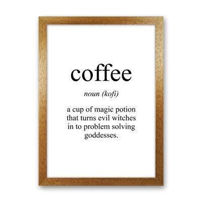 Coffee Framed Typography Wall Art Print