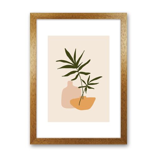 Mica Plant Pots Beige N1  Art Print by Pixy Paper