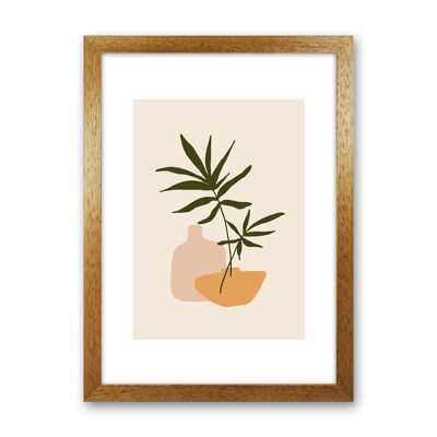 Mica Plant Pots Beige N1 Art Print by Pixy Paper