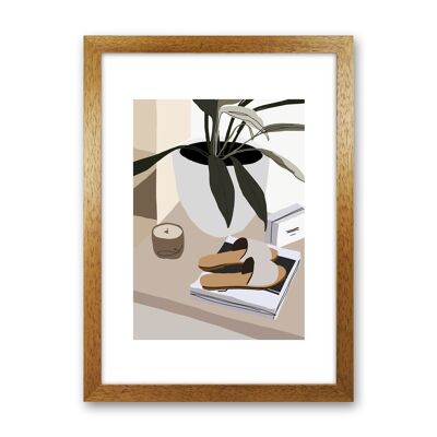Mica Shoes And Plant N9  Art Print by Pixy Paper