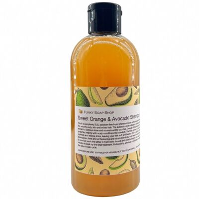 Sweet Orange & Avocado Liquid Shampoo, 250ml