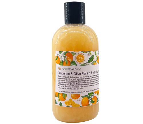 Tangerine & Olive Face & Body Wash, 250ml