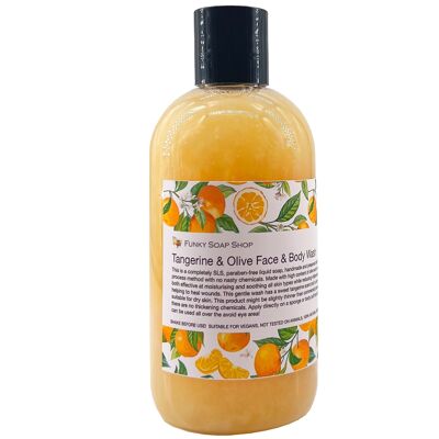 Nettoyant visage et corps mandarine et olive, 250 ml