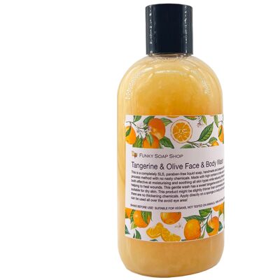 Nettoyant visage et corps mandarine et olive, 250 ml