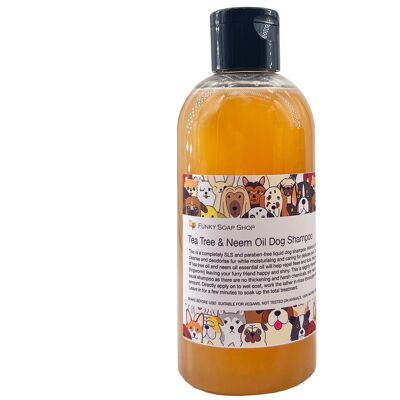 Shampooing liquide pour chien à l'arbre à thé et à l'huile de neem, 250 ml