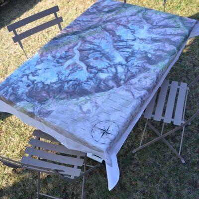 Carte IGN tissu enduit Mont Blanc (150x110)