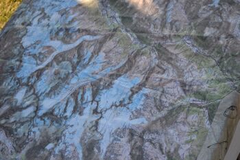 Carte IGN tissu enduit Mont Blanc (150x110) 3