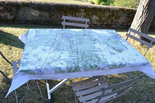 Carte IGN tissu enduit Forêt de Fontainebleau (150x110)