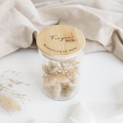 Hands off nerve food - storage jar