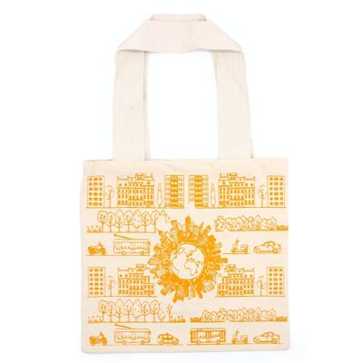 COTT-12 - Big Cotton Shopping Bag - 38x42cm - City Life - 10oz - Venduto in 1x unità/s per esterno