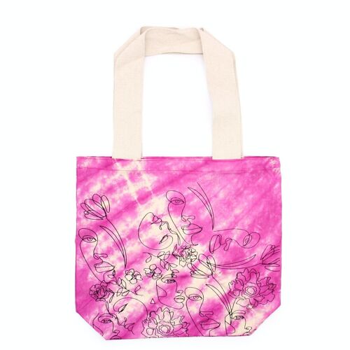 TDB-05 - Tie-Dye Cotton Bag (6oz) - Pretty Face - Magento - Natural Handle - Sold in 1x unit/s per outer
