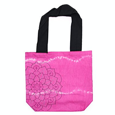 TDB-07 - Tie-Dye Cotton Bag (6oz) - Mandala - Magento - Black Handle - Sold in 1x unit/s per outer